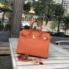 Totes Handtasche aus echtem Leder L Neue Tasche aus echtem Leder mit Litschi-Muster, Handtasche aus reinem, weichem Leder für Damen, vielseitige Umhängetasche