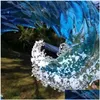 Artículos de novedad Ocean Wave Fusioned Glass Scpture gradiente azul ornamento decoración ondas forma resina arte artesanías para el hogar entrega de gota dhbmc