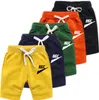 1-13Y Sommer Jungen Casual Marke Shorts für Kleinkind Kinder Elastische Taille Kurze Hose Grau Baumwolle Strand Weiche Baby kleidung