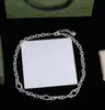 Lettre pendentif Sier plaqué tour de cou chaîne colliers collier Punk collier pour hommes femmes bijoux accessoires