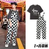 الأولاد الهيب هوب منقوشة زرة فضفاضة الفتيات سراويل البضائع الأطفال dungaree joggers الطفل بذلة الشوارع رقصة رومبير في سن المراهقة ملابس الشارع 240226