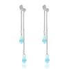 Boucles d'oreilles à tige ER-00351 véritable bijou en cristal autrichien plaqué argent pour femme personnalisé 2024 Y2k accessoires cadeau de Saint-Valentin