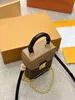 M82465 Bolso de caja CAJA DE CÁMARA de cuero genuino bolso de diseñador bolso de mano bolso de hombro paquete cruzado bolsos pequeños duros billetera bolso Bolso con hebilla