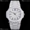 2021 TWF Paved Diamonds 5711 324SC 324CS Automatyczne markery zegarków męskich w pełni losowana diamentowa bransoletka ze stali nierdzewnej Super 2663