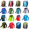 T-shirts pour hommes Costume de cyclisme Costume de moto tout-terrain Automne Hommes respirant et évacuant la transpiration T-shirt à manches longues Costume de course Costume de réduction de vitesse Droit