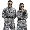 Men039s Set Snow Camouflage Uniforme militare Tuta tattica Uomo Abbigliamento da caccia Abiti da lavoro CS Wear Tute3334290