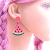 Baumelnde Ohrringe 1 Paar Produkt CN Tropfen Wassermelone Niedlicher Acrylschmuck für Frauen