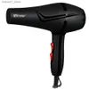 Secadores de cabelo Novo secador de cabelo profissional estilo de ar quente com dois bicos secador de cabelo ajuste de ar quente ferramenta de penteado de salão de beleza 220V plugue UE Q240306