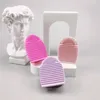 Opbergflessen Make-up Kwasten Schonere Siliconen Pad Mat Cosmetische Wenkbrauwborstel Reinigingsgereedschap Scrubber Board