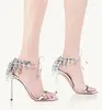 Fuchsia High Sandals Sexiga klackar Drop Diamond Chains Woman Bride Rhinestone Tassel Back Cover 10 cm Heel Lace Up Wedding Shoes 5