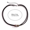 Choker 1PC Vintage Pu Leather With Metal Beads Necklace For Men Trendy Collar On The Neck Accessories Fashion Jewelry Male Gift