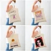 Borse per la spesa Andy Warhol Space Moonwalk Banana Candy Tote Borsa Moda Casual Borsa da donna retrò Shopper da donna su entrambi i lati