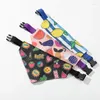 Vêtements pour chiens Bandanas imprimés de fruits Serviette pour animaux de compagnie Écharpe de cou réglable Collier de chat de chiot Bavoirs triangulaires pour fournitures