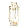 Bolsas de joyería Metal Butterfly Display Tower Collar Pendiente Soporte Soporte F19D