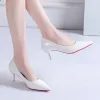 Dresses Women's High Heels Sexy Pointed Toe Pumps Wedding Dress Shoes Nude Black Color Red Rubber Bottom High Heels Dress Work Shoes