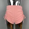 Женские шорты WOMENGAGA, корейские тонкие длинные ноги, сексуальные удобные эластичные плиссированные шорты на шнурке, повседневные женские модные милые 2LT3