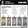 Bang King 15000 Puffs Vapes monouso Puff 15K Mesh Coil Sigarette elettroniche ricaricabili Vaper 0% 2% 3% 5% 20 gusti vs 12K 12000 9K 9000