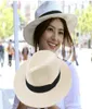 Panama Straw Hattide Hat Eaves Korean Wild Sun Sun Sun Shade Beach Woman Summer Beach New9362705