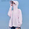 Camicie casual da uomo Protezione solare Donna Estate 2023 Sottile traspirante Upf50 Seta del ghiaccio resistente ai raggi UV Cappotto con cappuccio Copertura per il viso Abbigliamento protettivo dal sole L240306