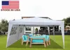 Outdoor Party Tents 3 x 6m Shade Car Canopy Awning Two Windows Practical Waterproof Folding Tent White Pavilion1242828