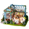 Architecture/Bricolage Maison Fait à la main bricolage maison de poupée en bois jouet maison de poupée meubles assembler Puzzle 3D Miniature maison de poupée jouets éducatifs pour enfants cadeau