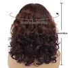 Parrucche per capelli ricci sintetici per donna Parrucca lunga marrone Ombre Naturale soffice Donna Uso quotidiano per cosplay Falso Elegante Mamma 240306