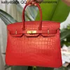 Totes Hac 40cm Bag 10a Handmade Genuine Leather Factory Customized Birkinns Bag Crocodile Genuine Bags Genuine Water Dyed Size Sheepskin Hand Sewn Wax Threadq