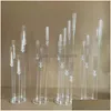 Party Decoration 10st Wedding Decoration Centerpiece Candelabra Clear Candle Holder Akrylljusstakar för bröllop Diy Drop Delive DHQF1