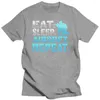 Herrtankstoppar mode män t-shirts casual topp män t-shirt kort ärm kvinnor t-shirt äter sömn airsoft repetera sommar unisex