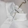 Novas crianças vestido de duas peças ternos de alta qualidade criança fatos de treino tamanho 100-160 cm branco camisa de lapela de manga comprida e saia plissada 24mar