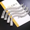 Rts Hiphop Jewelry 8mm/10mm/12mm/13mm/14mm/15mm 2rows Cuban Chain S925 Silver with Vvs Moissanite Mens Cuban Link Chain