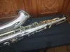 Ny tenorsaxofon T-W037 Musikinstrument BB Tone Nickel Silver Plated Tube Gold Key Sax med fodral