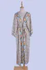 Dissimulation TEELYNN Kimono Cardigan longue robe femme 2024 imprimé floral Boho chemisier et chemise vêtements de plage été femmes blouses Gypsy wrap Blusa