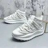 Party Dress Style European Wedding Shoes Spring Fashion White Spets Up Outdoor Breattable Casual Sneakers Round Toe Thick Bottom Fritid Walking Loafers w