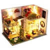 Arquitetura/casa diy casa de boneca diy com móveis modelo de brinquedo kits de construção casa de bonecas miniaturas crianças para brinquedos aniversário presente de natal