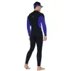 水着ウェットスーツ女性男性フルボディ3/2mmネオプレンウェットスーツダイビング冷水、長袖フロントジップスキューバサーマル水着