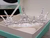 Brilliant European Wedding Crown Crystal Beaded Pearls Classic Silver Bridal Headpieces Headbands Women Hair Jewelry Tiaras Party 8720708