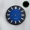 Felpe Nh35 Dial Mod 29.5mm Super Green Luminoso quadrante dell'orologio Parti di ricambio Indici bianchi romani quadranti adatti alla cassa da 41 mm