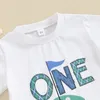 Zestawy odzieży BUMINGNA Baby Boy Girl Pierwszy strój urodzinowy z krótkim rękawem T-shirt T-shirt z spodenkami