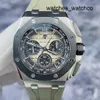 Антикварные часы Наручные часы с турбийоном AP Наручные часы Royal Oak Offshore 26420SO Дымчатая пустыня Желтое керамическое кольцо Прецизионная сталь Материал Функция синхронизации Мужская ва