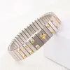 Schakelarmbanden Steentjes Stretch Tennisarmband Roestvrij staal Stapelbare armband Sieraden Elastiekjes