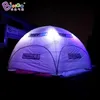 wholesale Tente araignée gonflable personnalisée 10x10x4.5mH (33x33x15ft) 6 pattes / lumières LED dôme tente de fête soufflée par air jouets sports