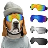 Hundkläder elastiska pannband glas pet för hundar anti-uv vindtäta solglasögon justerbar remsmedium till stort