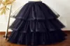 Skirts Women Formal Style Party Tutu Skirt Black Tiered Layered Ruffles Tulle Long Puffy Maxi Custom Made7493304