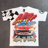 Tasarımcı Hellstar Gömlek Erkek Tişörtlü Kadınlar Grafik Tee Hipster Vintage Washed Street Graffiti Stil Çatlama Geometrik Desen Erkek Tişörtler Baskı Fl