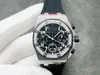 2024 Men's Watch 26048 diameter 37mm hexagonal refined steel sapphire glass mirror 7750 movement fluoro rubber watch band using wire polishing technology