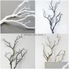 Ghirlande di fiori decorativi 1 pz 35 cm ramo di un albero artificiale simulazione pavone corallo plastica pianta finta balcone arredamento matrimonio fai da te Ho Dhb76