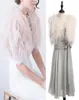 100 struś piórka Bridal Bolero Fur Fur For Lady Women Evening Suknia ślubna Druhna Druhna Fur Futra Szal na zamówienie 6401602