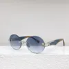 Projektantki retro okulary przeciwsłoneczne owalne bezramkowe kobiety i męskie okulary przeciwsłoneczne OUN OUNDOOTO TRACJA ANTY UV jasne lustro
