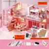 Architecture/DIY House Assembly Diy Doll House Simulation House Handmade Model House Villa House Led Lights Creative Assembly House Birthday Gift